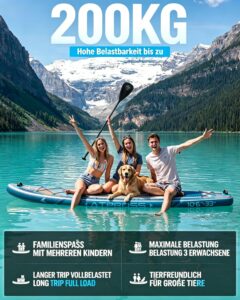 ATPROSS Stand Up Paddling Board mit Sitz & Zubehör Set, 320x84cm Extra Breit SUP Board für 2 Personen, 200kg Tragkraft, Rutschfestes Stand Up Paddle zum Surfen - Image 2
