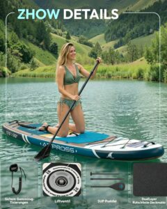ATPROSS Stand Up Paddling Board mit Zubehör Set, 320x84cm Extra Breit SUP Board für 2 Personen, 200kg Tragkraft, Rutschfestes Stand Up Paddle zum Surfen - Image 5