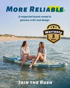 iTAOSTAR C03A 35" Super Wide Paddle Board, mehr Spaß aufblasbares Paddelbrett mit 5 Flossen, 12 Fuß Stand Up Paddle Board mit Premium-SUP-Zubehör für Erwachsene Aller Könnensstufen - Image 9