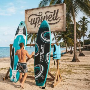 UPWELL 335x86x15cm Aufblasbares Stand Up Paddling Board mit Sitz, SUP Board Standup Paddle Board Paddleboard, Cyclone - Image 7