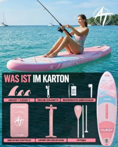 ATPROSS Stand Up Paddling Board mit Zubehör Set, 320x84cm Extra Breit SUP Board für 2 Personen, 200kg Tragkraft, Rutschfestes Stand Up Paddle zum Surfen - Image 5