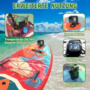 H2OSUP Stand Up Paddling Board-15 cm Dick Aufblasbares SUP Board,mit Rucksack,Haltbares Paddle Board Zubehör - Image 4