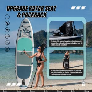 TIGERXBANG SUP Boards Stand Up Paddling Board 320x82x15cm, aufblasbare Paddle-Boards mit Doppelschläger-Paddel, Kajak-Sitz, Defender-Pro-Kollektion Blau - Image 4