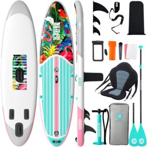 Niphean Stand up Paddling Board mit Sitz und Allem Zubehör, 320cm Paddleboard für Aller Fähigkeitsniveaus, SUP Board 200kg Tragkraft für 2 Personen, Standup Paddle Board for Adults