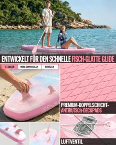 ATPROSS Stand Up Paddling Board mit Zubehör Set, 320x84cm Extra Breit SUP Board für 2 Personen, 200kg Tragkraft, Rutschfestes Stand Up Paddle zum Surfen - Image 7