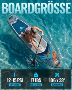 ATPROSS Stand Up Paddling Board mit Sitz & Zubehör Set, 320x84cm Extra Breit SUP Board für 2 Personen, 200kg Tragkraft, Rutschfestes Stand Up Paddle zum Surfen - Image 4