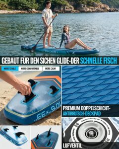 ATPROSS Stand Up Paddling Board mit Sitz & Zubehör Set, 320x84cm Extra Breit SUP Board für 2 Personen, 200kg Tragkraft, Rutschfestes Stand Up Paddle zum Surfen - Image 9