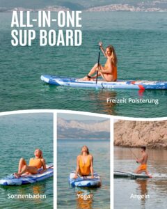 ZLX SUP Board 350cm Extra Groß, Stand Up Paddling Board Aufblasbar mit Sitz, 550LB Tragfähigkeit, Stabil Anfängerfreundlich, Anti-Rutsch-Deck, Stand Up Paddle Board Zubehör Set - Image 5