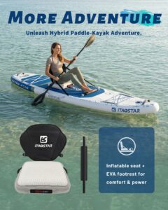 iTAOSTAR A02A 35" Extra Wide Paddle Board, Stand Up Paddle Board with Seat, Stable Wide Inflatable Paddle Boards for Adults/Family/Youth of All Skill Levels - Image 4