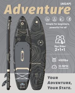 iTAOSTAR A02A 35" Extra Wide Paddle Board, Stand Up Paddle Board with Seat, Stable Wide Inflatable Paddle Boards for Adults/Family/Youth of All Skill Levels - Image 2