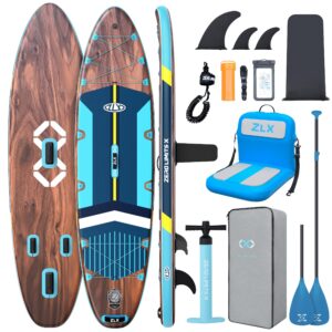 ZLX Stand Up Paddling Board 350x89cm,SUP Board Set,Stand Up Paddle mit Einzigartige Mittelfinne,Rutschfester Deckpad,Standup Paddle Board 250kg Tragkraft,für Erwachsene,Anfänger,alle Könnensstufen